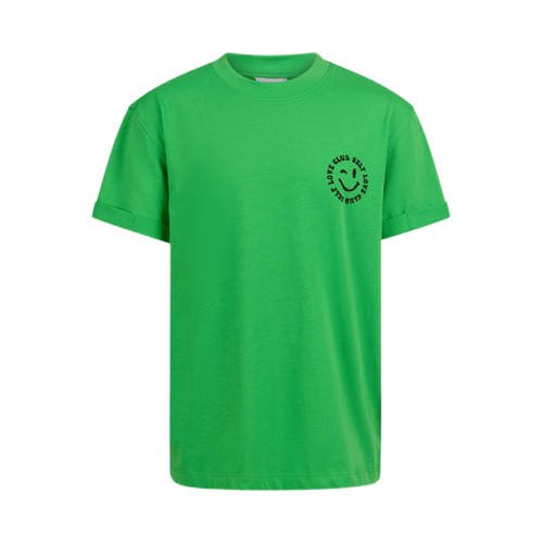Shoeby T-shirt met backprint groen Meisjes Katoen Ronde hals Printopdruk