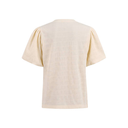 Shoeby T-shirt gebroken wit Meisjes Polyamide Ronde hals Effen 98 104