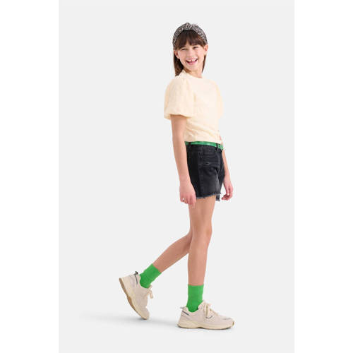 Shoeby T-shirt gebroken wit Meisjes Polyamide Ronde hals Effen 98 104
