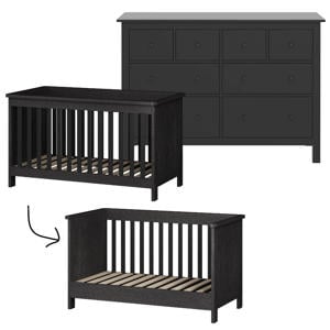 meegroei babykamer Bretagne Zwart (2-delig)