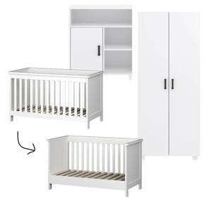 meegroei babykamer Mila Wit (3-delig)