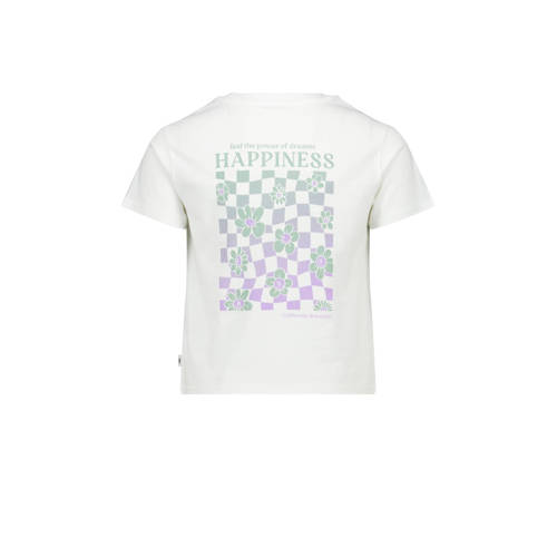 America Today T-shirt met backprint wit Meisjes Biologisch katoen Ronde hals 134 140