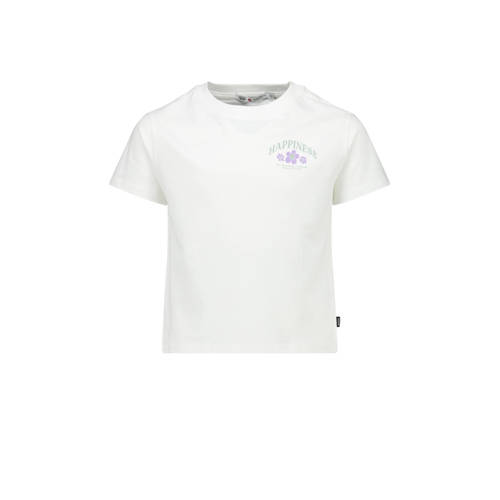 America Today T-shirt met backprint wit Meisjes Biologisch katoen Ronde hals