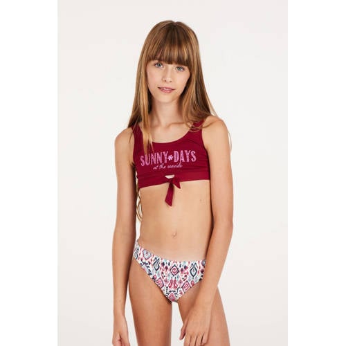 Protest crop bikini PRTNAOMO JR rood Roze Meisjes Polyester All over print 164