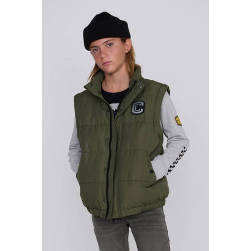 Coolcat 2-in-1 Puffer Winterjas Jaxx Khaki Groen Jongens Polyester Opstaande kraag