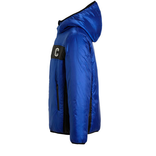 Coolcat Windjack Jayden met Contrast Blauw Jas Jongens Polyamide Capuchon