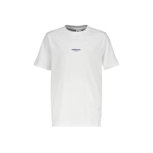 America Today T-shirt met printopdruk wit/blauw Jongens Katoen Ronde hals