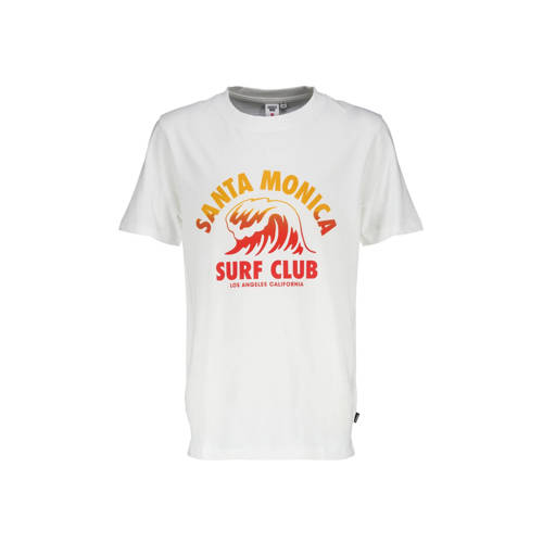 America Today T-shirt met printopdruk wit/oranje/rood Jongens Katoen Ronde hals
