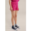 WE Fashion gebloemde sweatshort intense pink
