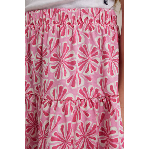 WE Fashion gebloemde rok roze wit Meisjes Katoen Bloemen 146 152