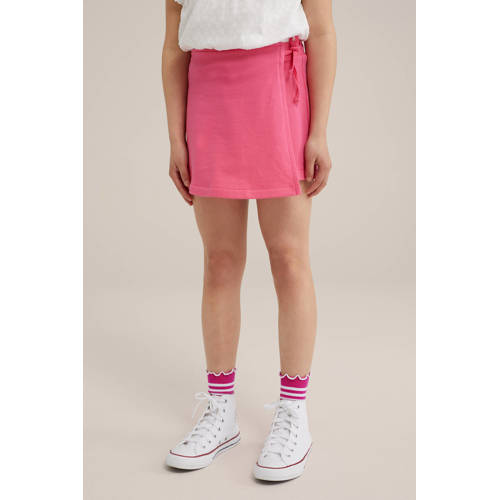 WE Fashion skort roze Rok Meisjes Katoen Effen 98 104