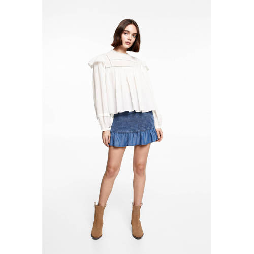 Mango Kids top wit Meisjes Katoen Ronde hals Effen 164(S)