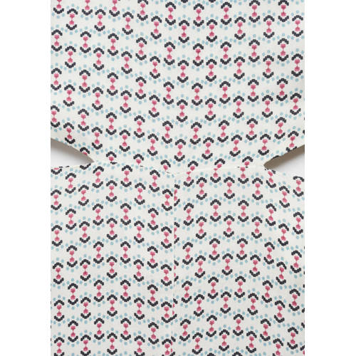 Mango Kids jumpsuit met all over print wit Meisjes Viscose Halter All over print 158(XS)