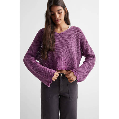 Mango Kids trui Meisjes Katoen V-hals Effen 158(XS)