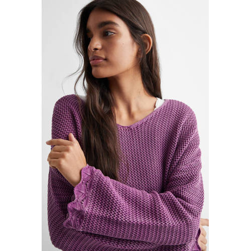 Mango Kids trui Meisjes Katoen V-hals Effen 158(XS)