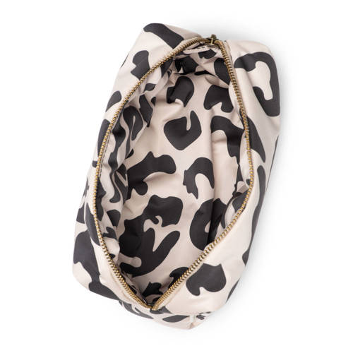 Studio Noos luieretui Holy Cow Puffy Pouch ecru zwart All over print