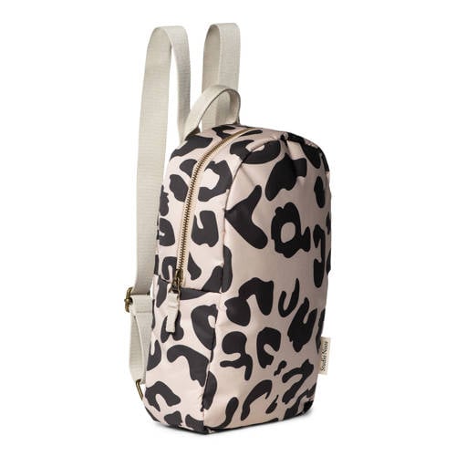 Studio Noos rugzak Holy Cow Puffy Mini Backpack ecru zwart Polyester