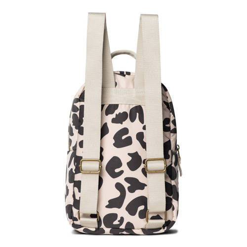 Studio Noos rugzak Holy Cow Puffy Mini Backpack ecru zwart Jongens Meisjes Polyester