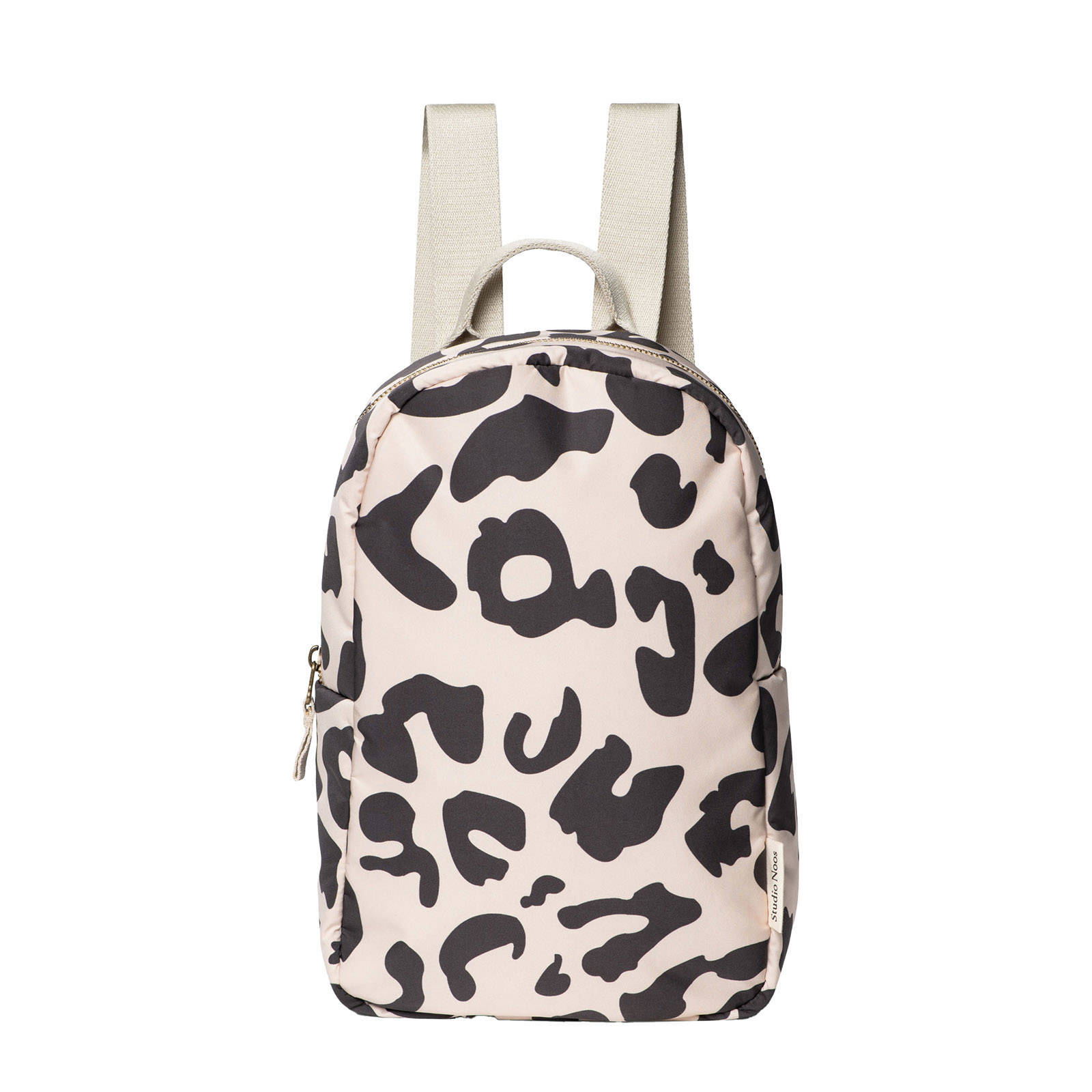 Studio Noos rugzak Holy Cow Puffy Mini Backpack ecru zwart kleertjes