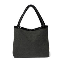 thumbnail: Studio Noos reversible luiertas Teddy Lacquer Mom Bag zwart/donkergrijs
