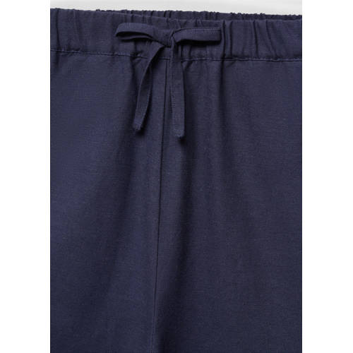 Mango Kids broek donkerblauw Meisjes Viscose Effen 128