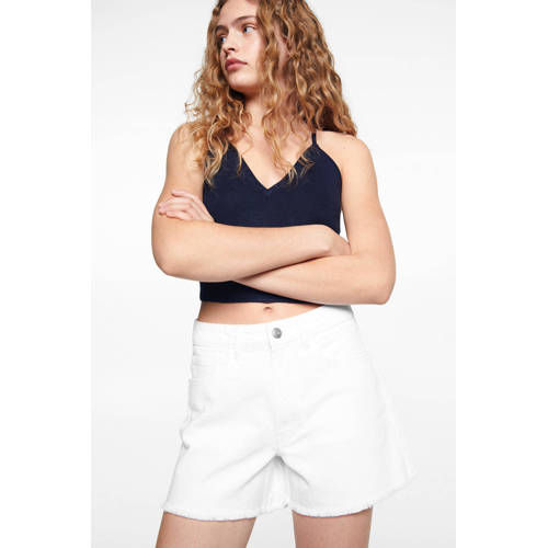 Mango Kids denim short wit Korte broek Effen 168(M)