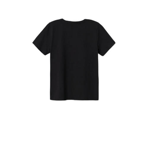 name it KIDS T-shirt NKMHERRA met printopdruk zwart Jongens Katoen Ronde hals 146 152