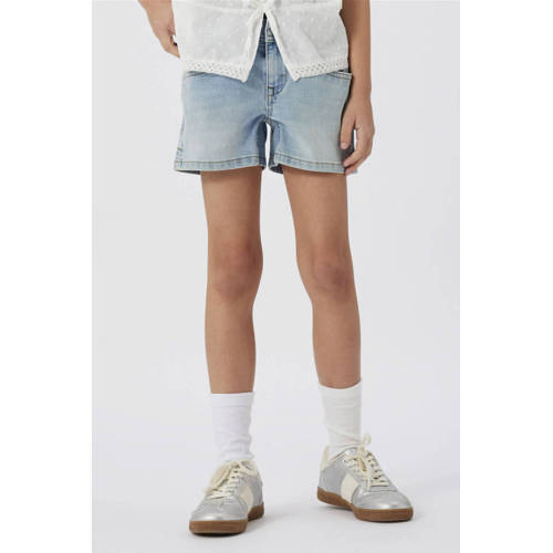 name it KIDS slim fit denim short NKFSALLI light blue denim Korte broek Blauw Meisjes Stretchdenim 140