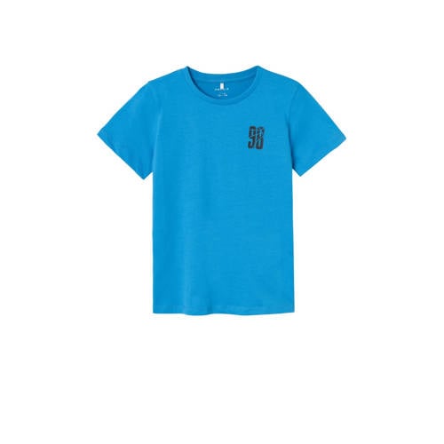 NAME IT KIDS T-shirt NKMHERRA met backprint hardblauw Jongens Katoen Ronde hals