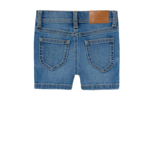 name it MINI slim fit denim short NKFSALLI medium blue denim Korte broek Blauw Meisjes Stretchdenim 98