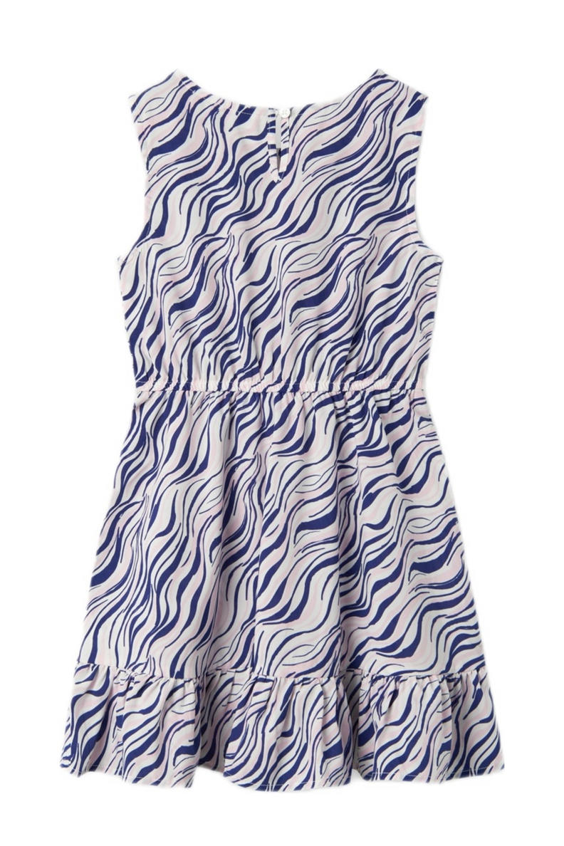 NAME IT KIDS jurk NKFVINAYA SPENCER FFFF met all over print en volant ...