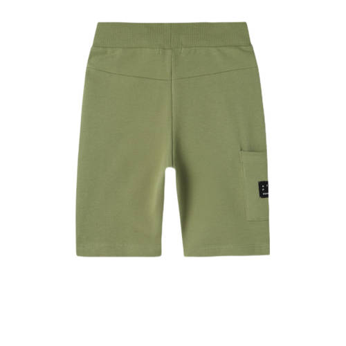 name it KIDS sweatshort NKMVIVASSE armygroen Korte broek Effen 134