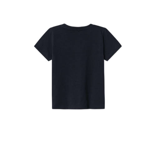 Name it MINI Paw Patrol T-shirt NMMARIO met printopdruk donkerblauw Jongens Stretchkatoen Ronde hals 104