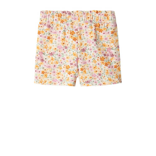 name it MINI gebloemde casual short NMFHISSE ecru multicolor Korte broek Meisjes Katoen 86