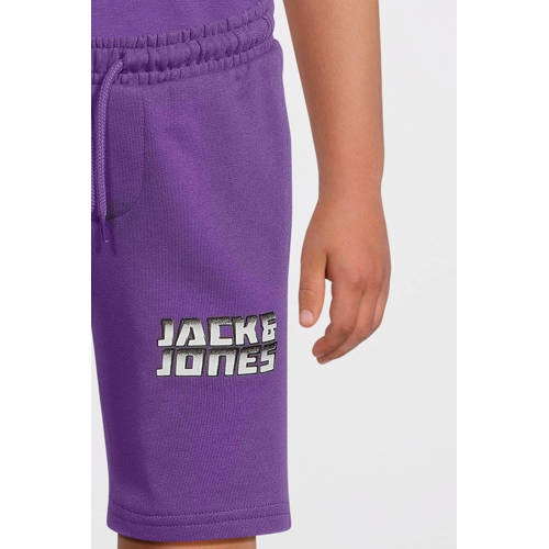 jack & jones JUNIOR sweatshort JPSTKAPPER met logo paars Korte broek Logo 128