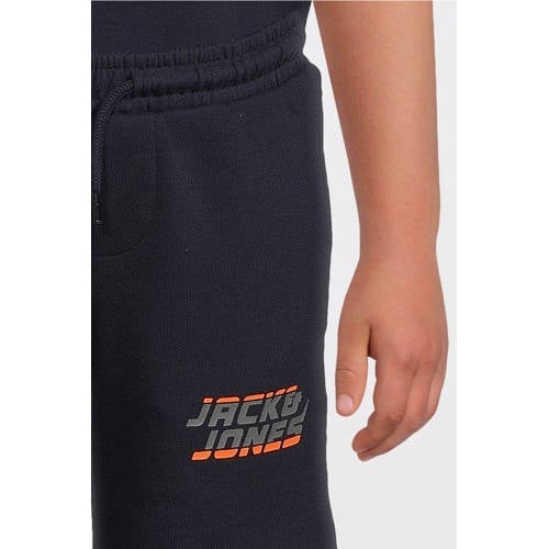 jack & jones JUNIOR sweatshort JPSTKAPPER met logo donkerblauw Korte broek 176