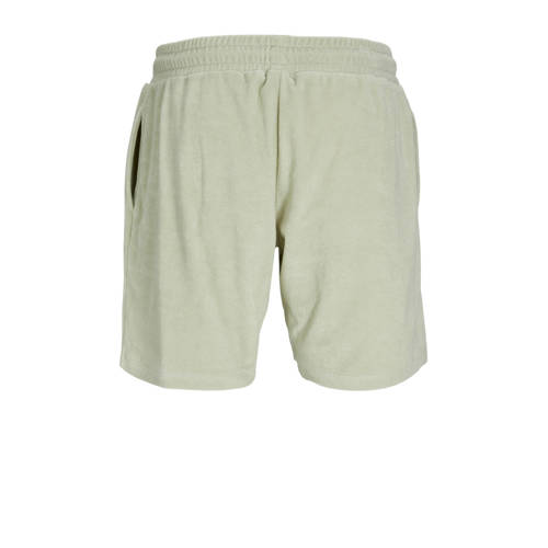 jack & jones JUNIOR badstof casual short JPSTJAYDEN JJJAMES zachtgroen Korte broek 128