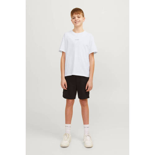 jack & jones JUNIOR T-shirt JORARUBA LANDSCAPE met backprint wit Jongens Katoen Ronde hals 128