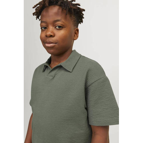 jack & jones JUNIOR polo JCOFRED agave groen Jongens Stretchkatoen Polokraag 128