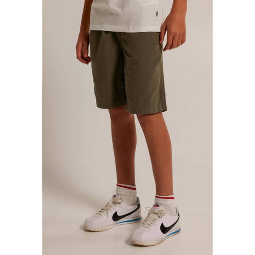 America Today casual short licht armygoren Korte broek Groen Jongens Katoen 158 164
