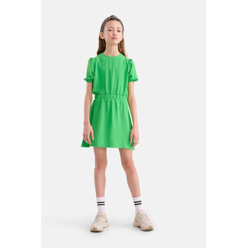Shoeby jurk groen Meisjes Polyester Ronde hals Effen 170 176