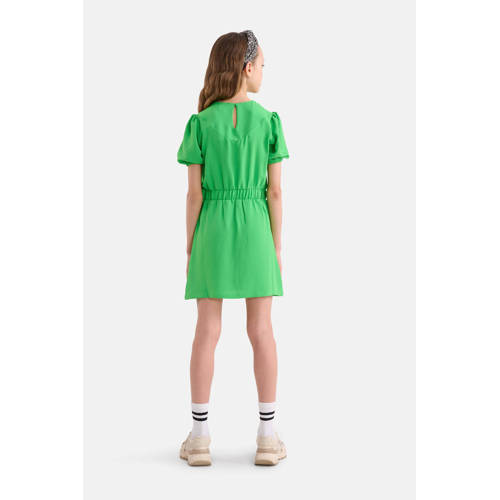 Shoeby jurk groen Meisjes Polyester Ronde hals Effen 170 176