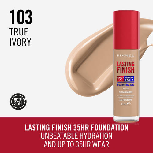 Rimmel London Lasting Finish 35HR foundation 103 True Ivory