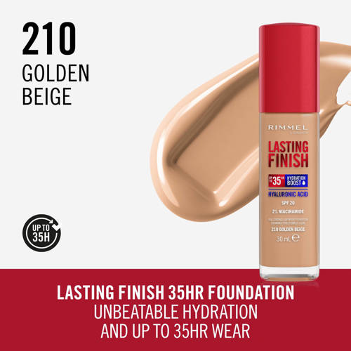 Rimmel London Lasting Finish 35HR foundation 210 Golden Beige