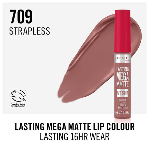 Rimmel London Lasting Mega Matte Liquid Lip lipgloss 709 Strapless