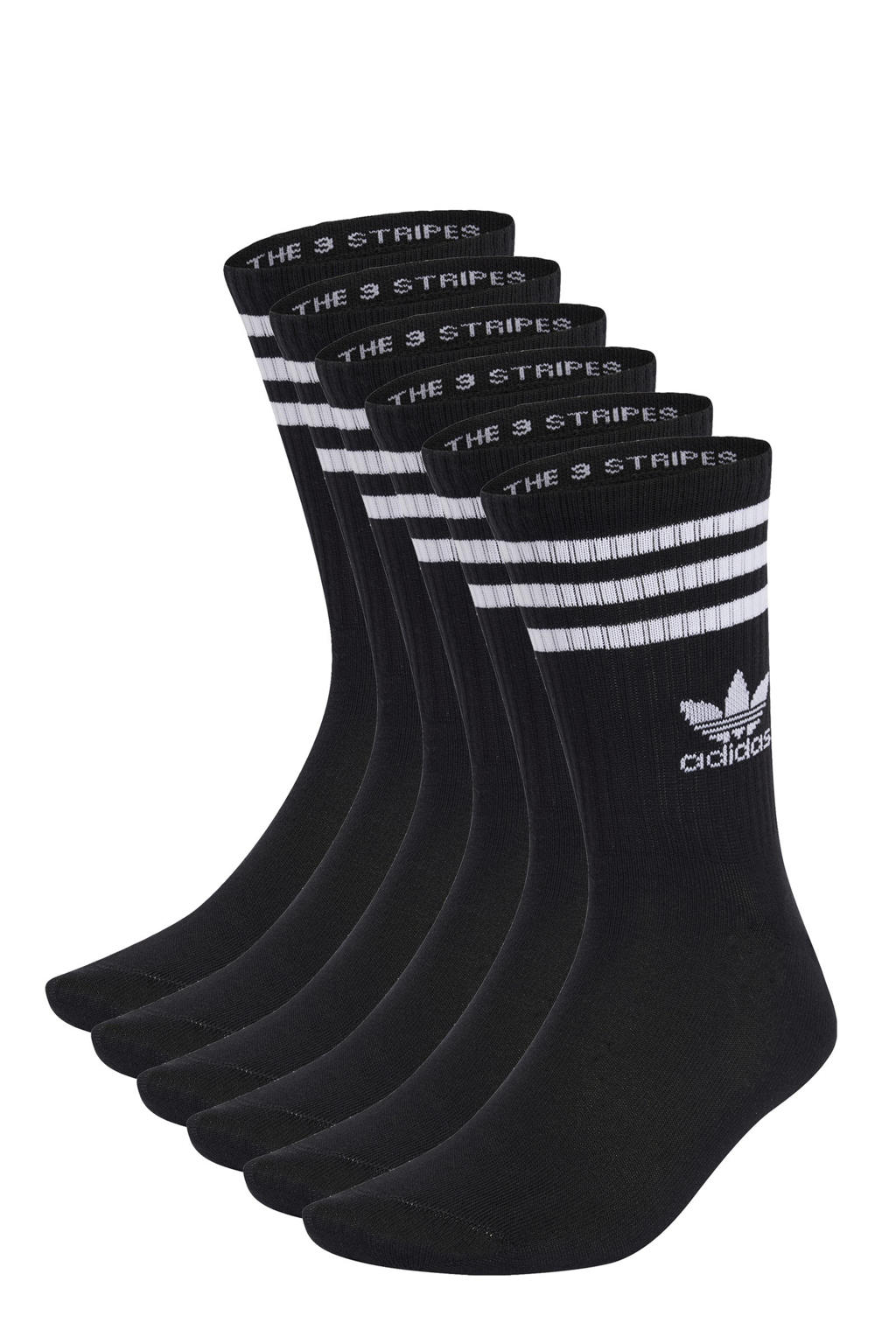 adidas Originals   sportsokken -set van 6 zwart