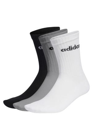 sportsokken - zwart/grijs/wit (set van 3)