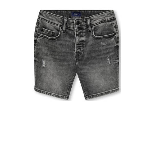 KIDS ONLY BOY denim short KOBEDGE medium grey denim Korte broek Grijs Jongens Stretchdenim