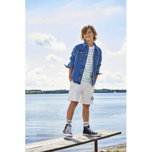 Only KIDS BOY sweatshort KOBFELIX met tekst wit Korte broek Tekst 158