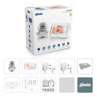 thumbnail: Alecto BW600 DVM200MGS babyfoon met camera en 4.3" kleurenscherm, wit/grijs